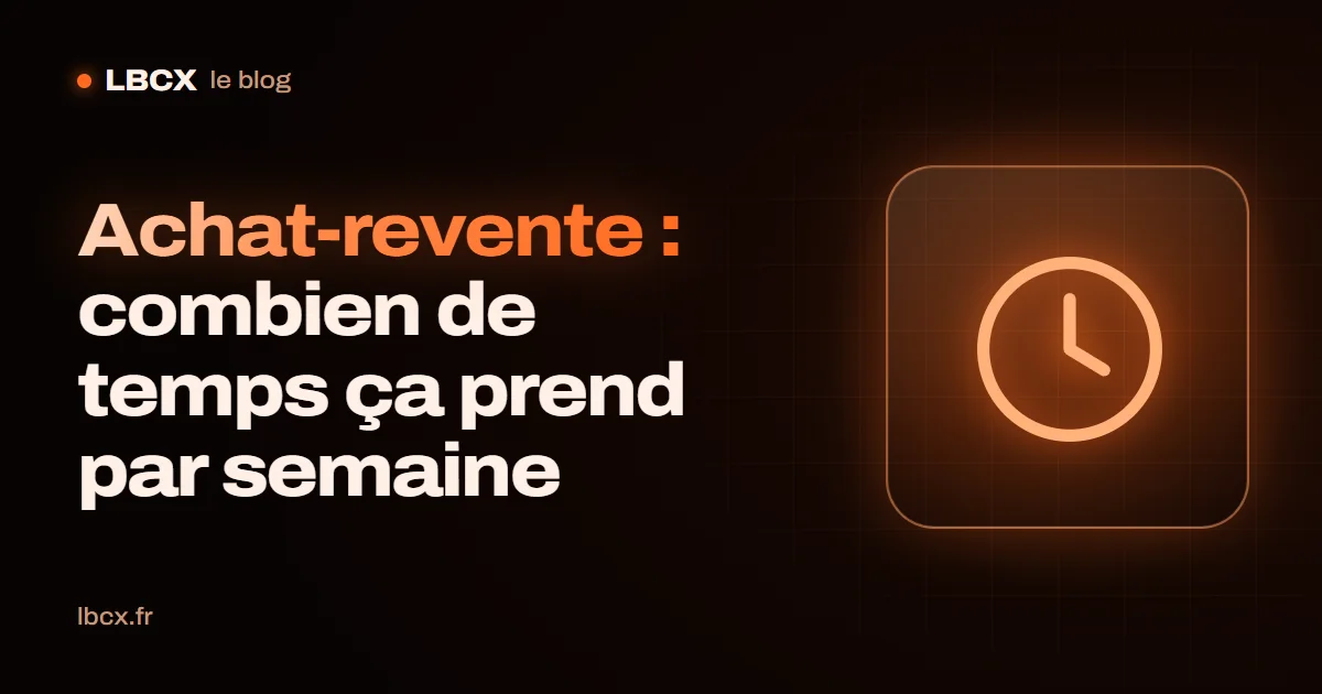 Achat-revente : combien de temps ça prend par semaine